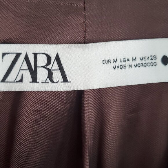 Zara Brown Blazer Size M - Picture 4 of 11